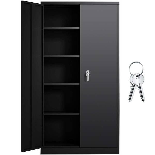Metal Storage Doors,72" Locking Steel Storage with